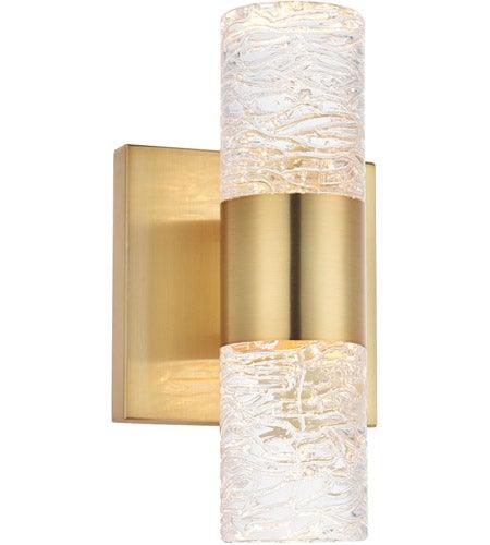 LED Gold with Clear Glass Wall Sconce - LV LIGHTING