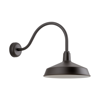 Steel Shade with Arch Arm Outdoor Wall Sconce
