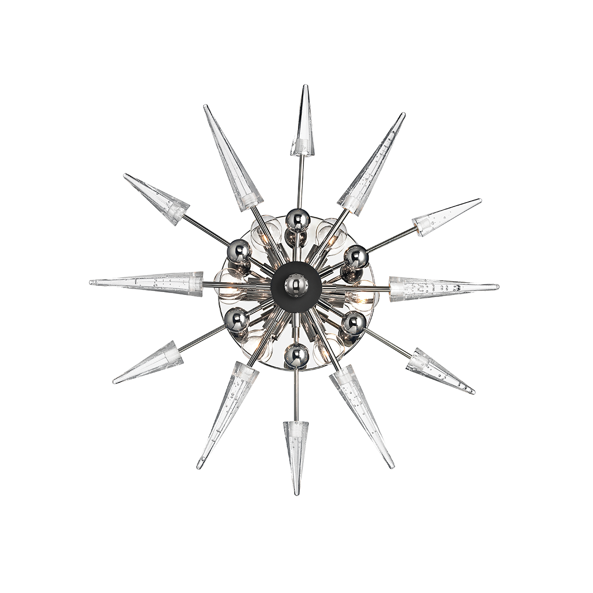 Steel with Javelin Icy Spikes Wall Sconce