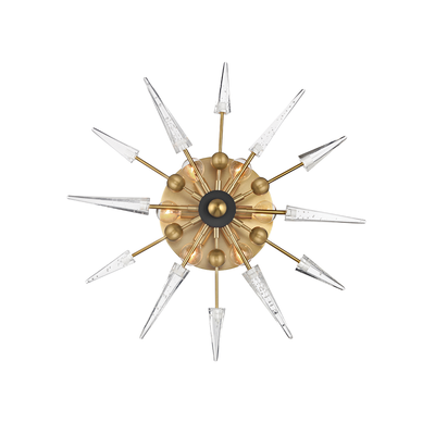 Steel with Javelin Icy Spikes Wall Sconce