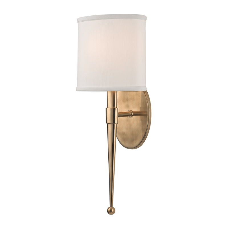Steel Arm with Oval Fabric Shade Wall Sconce - LV LIGHTING