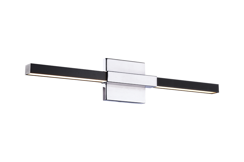 LED Steel Frame with Acrylic Diffuser Two Tone Vanity Light