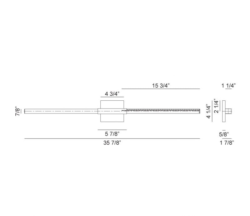 LED Steel Frame with Acrylic Diffuser Two Tone Vanity Light