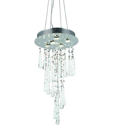 Chrome with Clear Crystal Pendant - LV LIGHTING