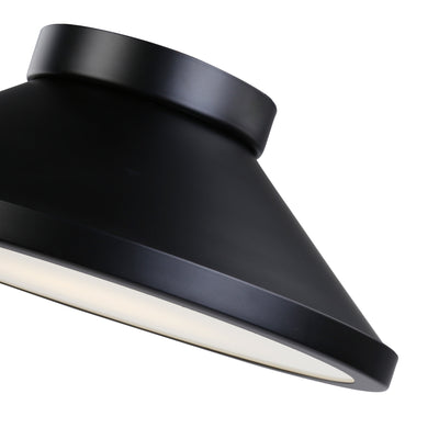 LED Steel Conical Shade with Glass Diffuser Semi Flush Mount