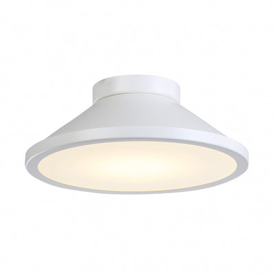 LED Steel Conical Shade with Glass Diffuser Semi Flush Mount