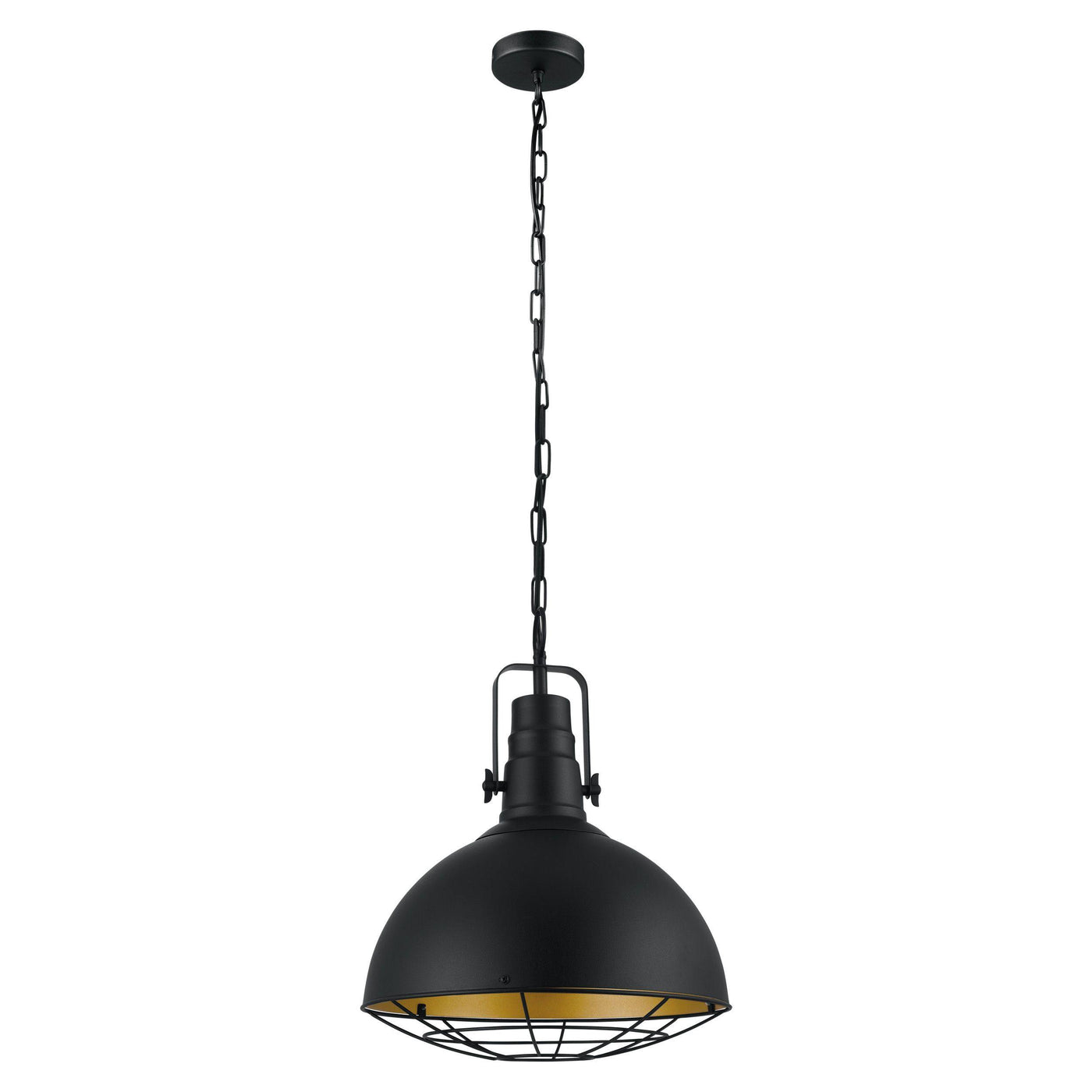 Black and Gold Round Cage Pendant - LV LIGHTING