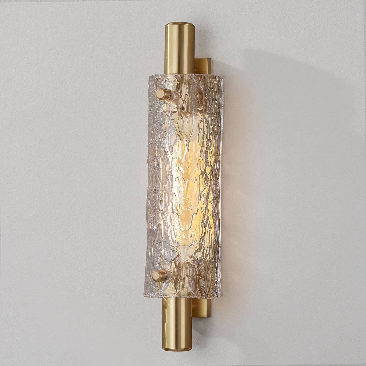 Steel Frame with Clear Piastra Glass Shade Wall Sconce