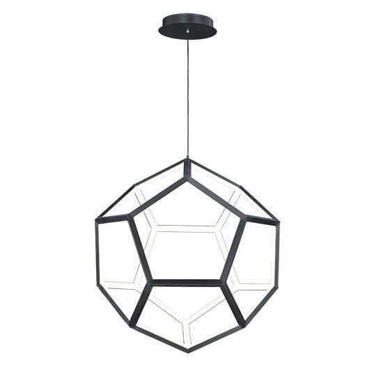 LED Black Pentagon Spherical Shape Pendant / Chandelier - LV LIGHTING