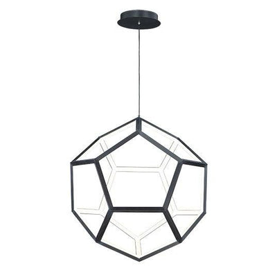 LED Black Pentagon Spherical Shape Pendant / Chandelier - LV LIGHTING