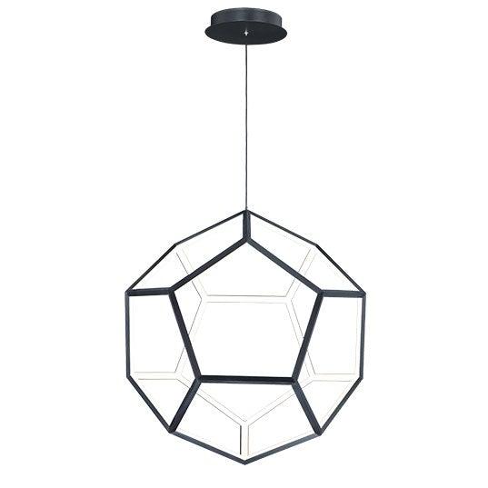 LED Black Pentagon Spherical Shape Pendant / Chandelier - LV LIGHTING