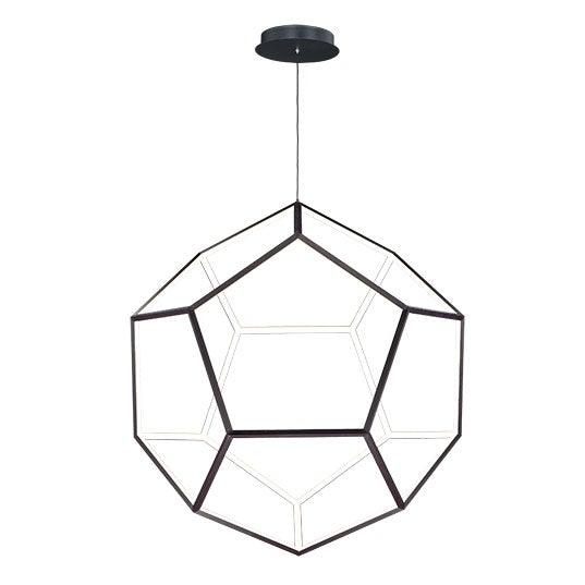 LED Black Pentagon Spherical Shape Pendant / Chandelier - LV LIGHTING