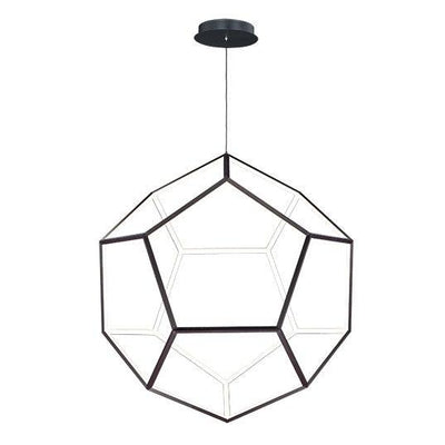 LED Black Pentagon Spherical Shape Pendant / Chandelier - LV LIGHTING