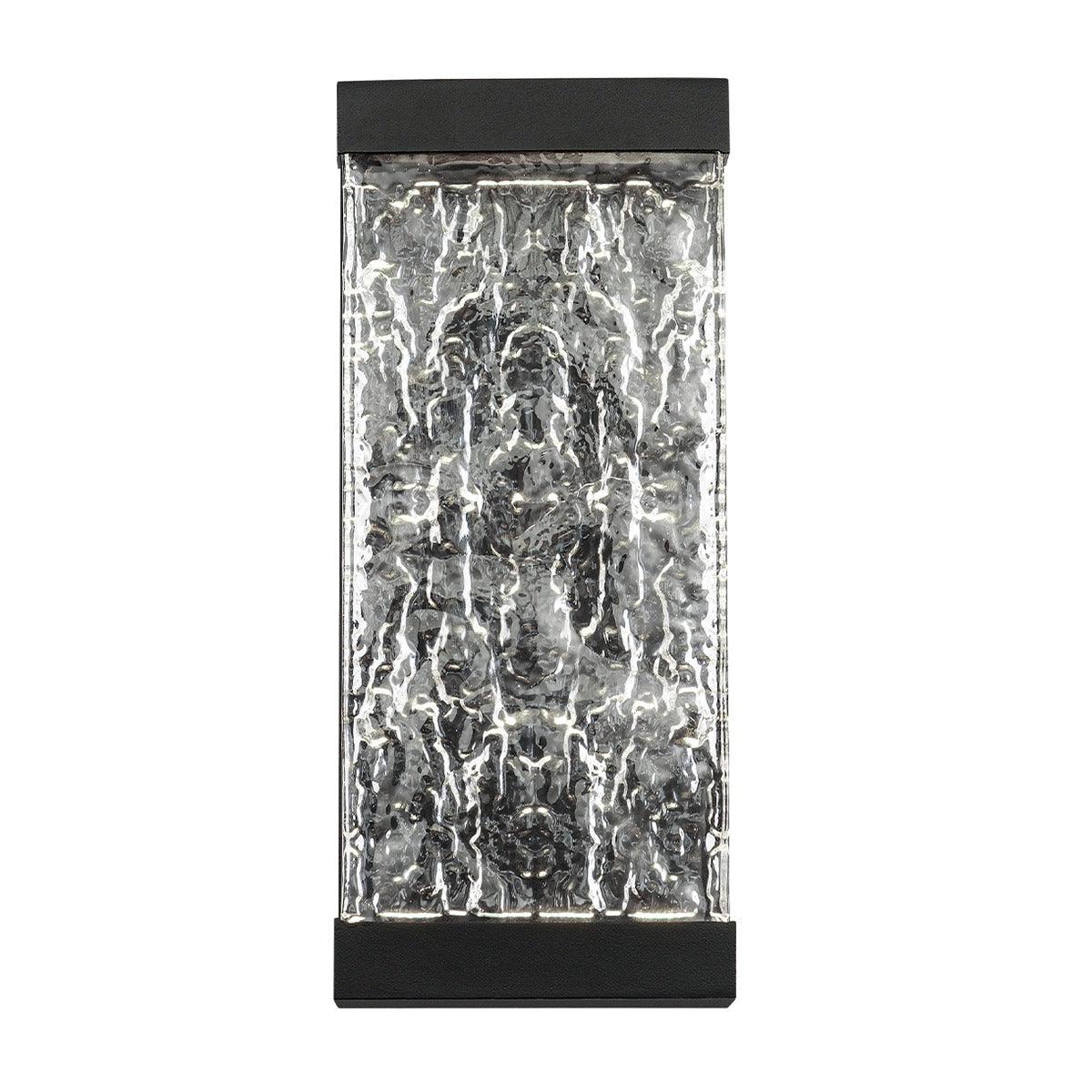 LED Black Aluminum Frame with Clear Glass Diffuser Outdoor Wall Sconce - LV LIGHTING