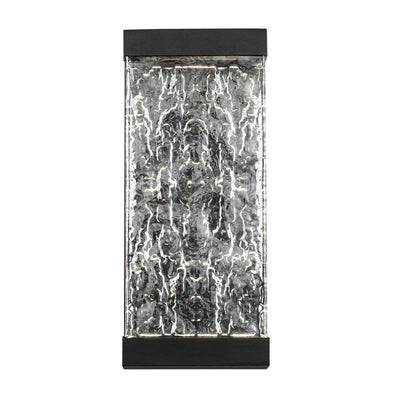LED Black Aluminum Frame with Clear Glass Diffuser Outdoor Wall Sconce - LV LIGHTING