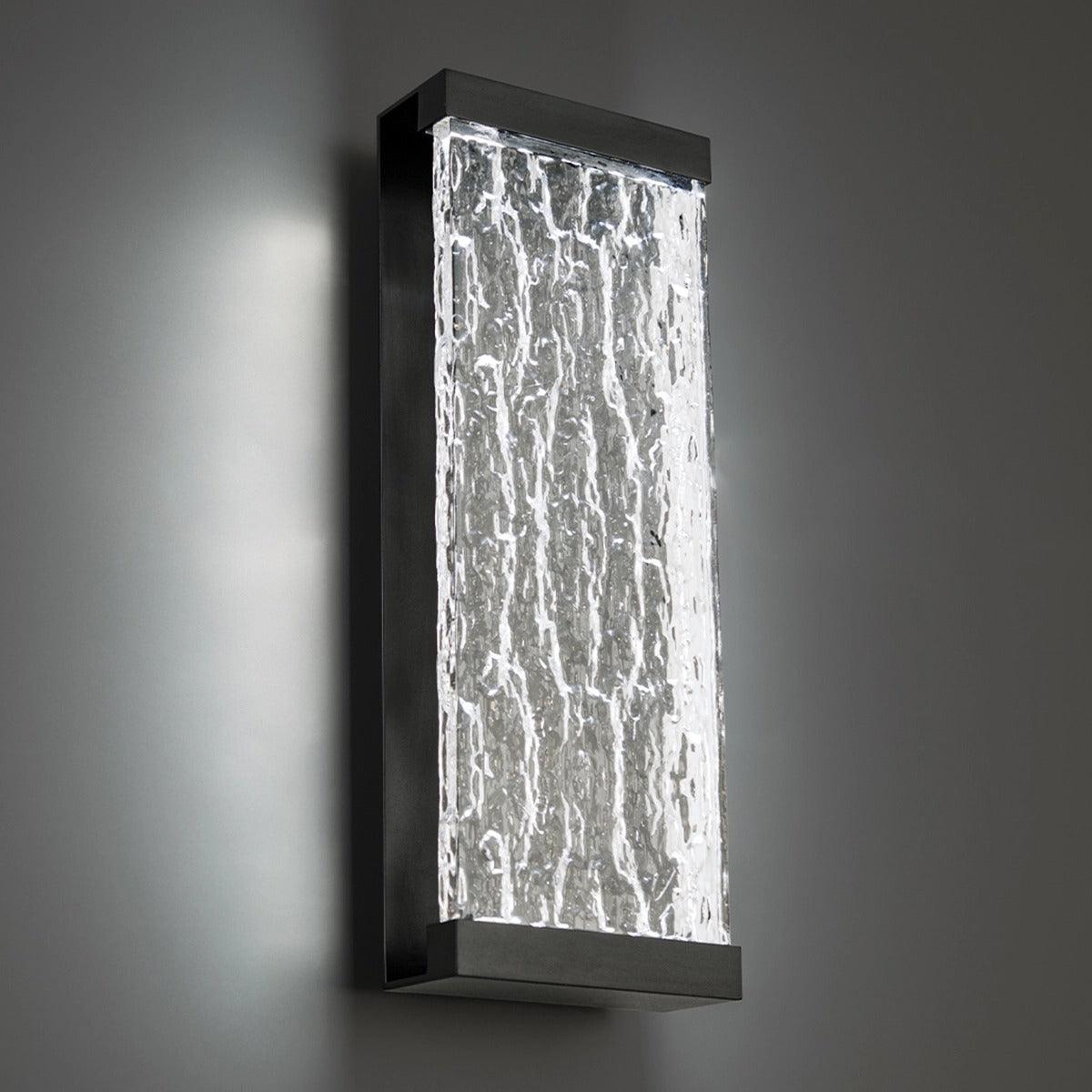 LED Black Aluminum Frame with Clear Glass Diffuser Outdoor Wall Sconce - LV LIGHTING