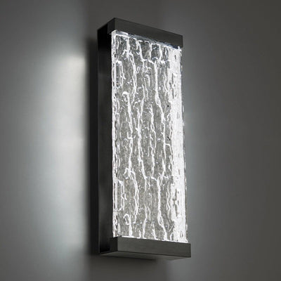 LED Black Aluminum Frame with Clear Glass Diffuser Outdoor Wall Sconce - LV LIGHTING