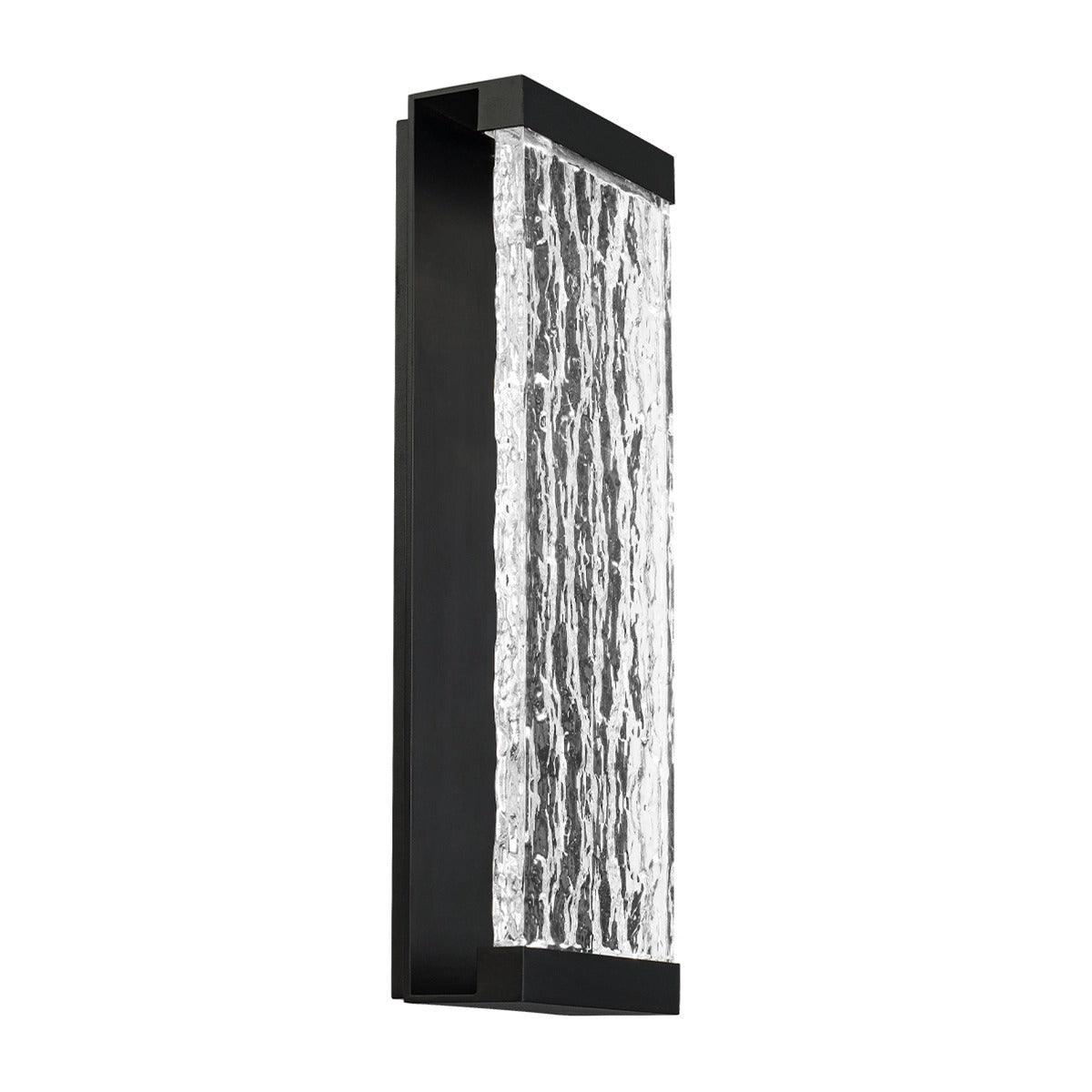 LED Black Aluminum Frame with Clear Glass Diffuser Outdoor Wall Sconce - LV LIGHTING
