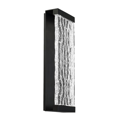 LED Black Aluminum Frame with Clear Glass Diffuser Outdoor Wall Sconce - LV LIGHTING