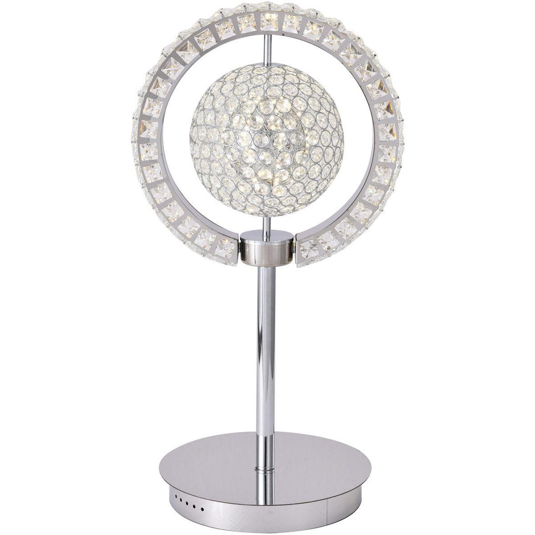 LED Gold Ring Frame and Crystal with Globe Table Lamp - LV LIGHTING