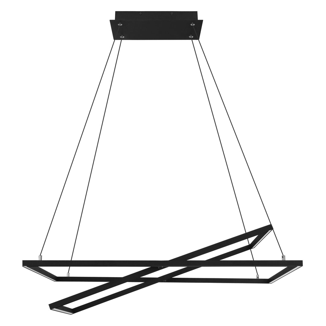 LED Black with Rectangular Pendant - LV LIGHTING