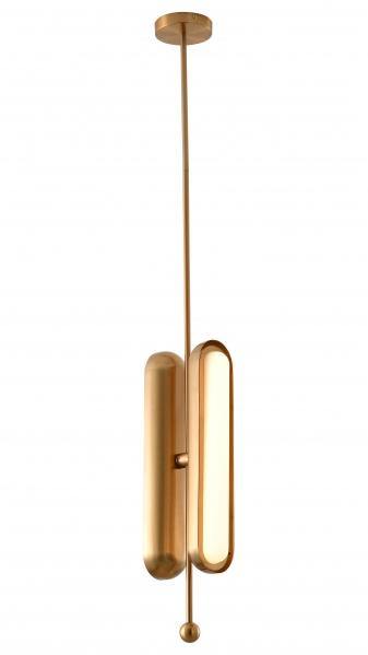 LED Brass with White Acrylic Diffuser Pendant - LV LIGHTING
