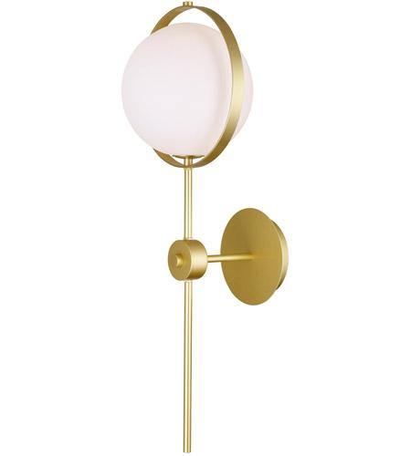 Brass with Frosted Shade Wall Sconce - LV LIGHTING