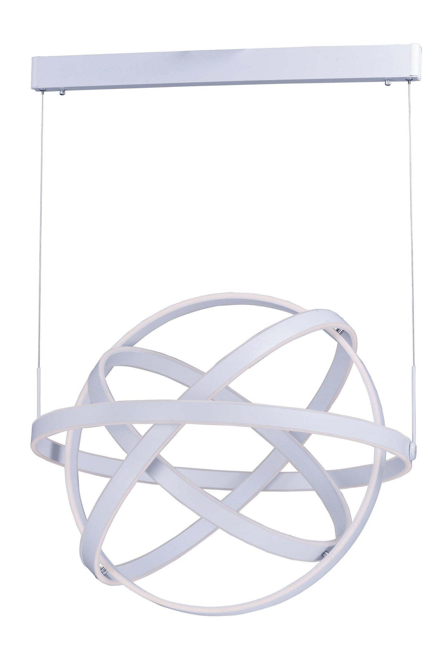 LED Matte White Multiple Circle Ring Chandelier - LV LIGHTING