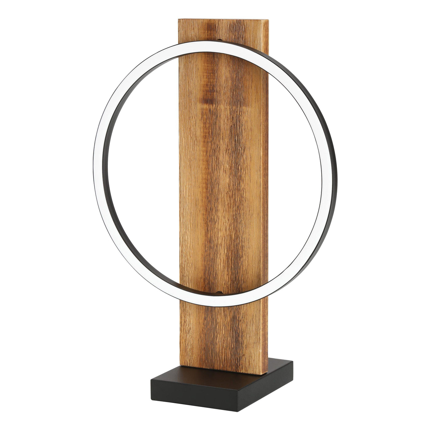 LED Ring with Wood Table Lamp - LV LIGHTING