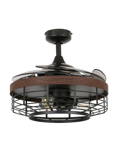 Steel with Open Air Frame Retractable Blade Ceiling Fan - LV LIGHTING