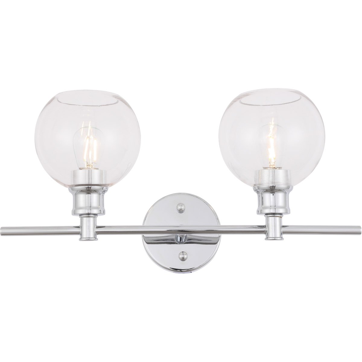 Chrome with Clear Shade Vanity Light - LV LIGHTING