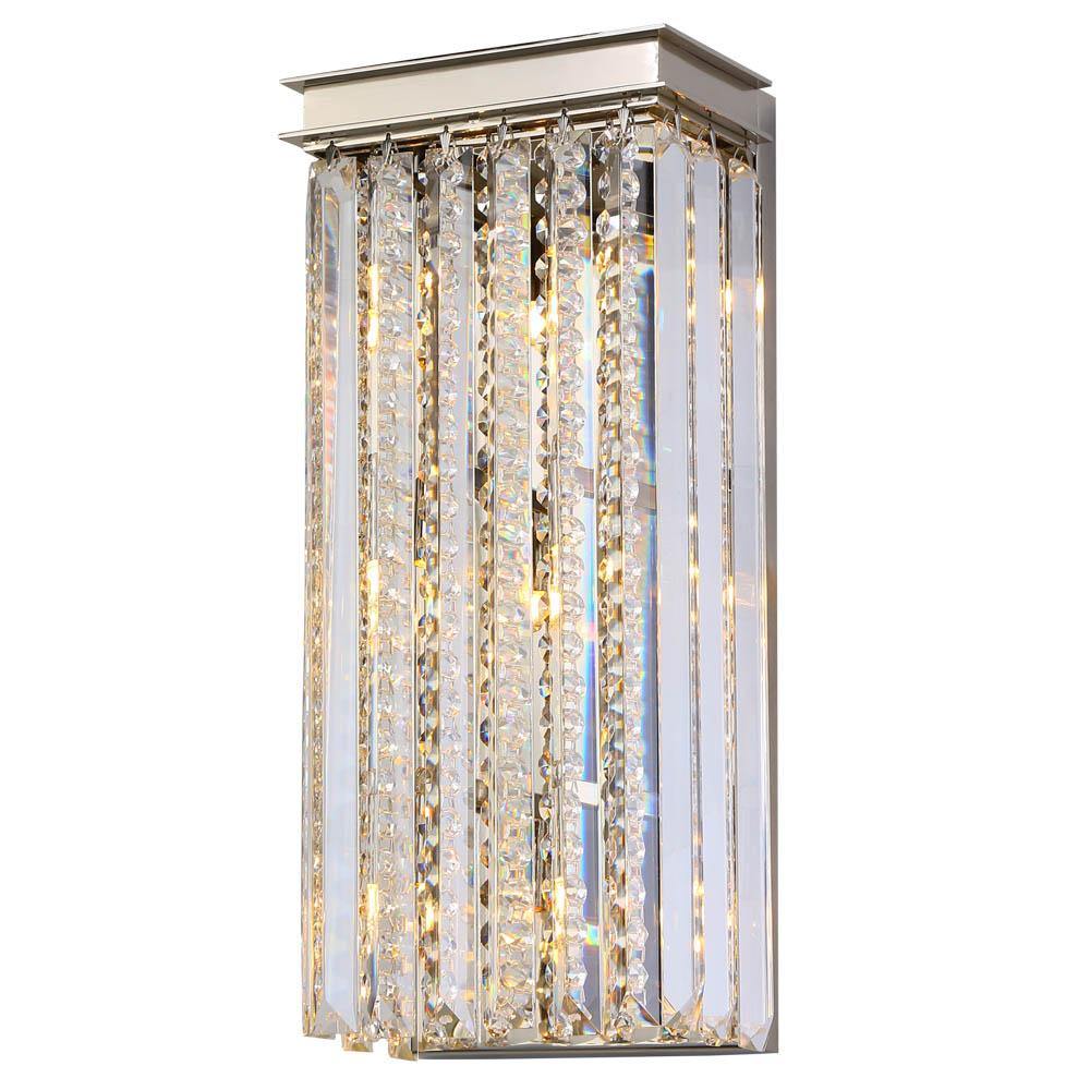 Chrome with Crystal Wall Sconce - LV LIGHTING