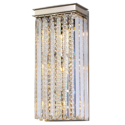 Chrome with Crystal Wall Sconce - LV LIGHTING