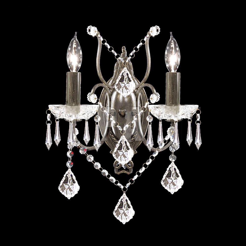 Bronze with Crystal Drop and Strand Wall Sconce - LV LIGHTING