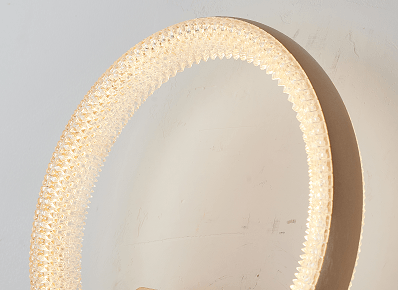 LED Gold with Acrylic Diffuser Ring Wall Sconce - LV LIGHTING