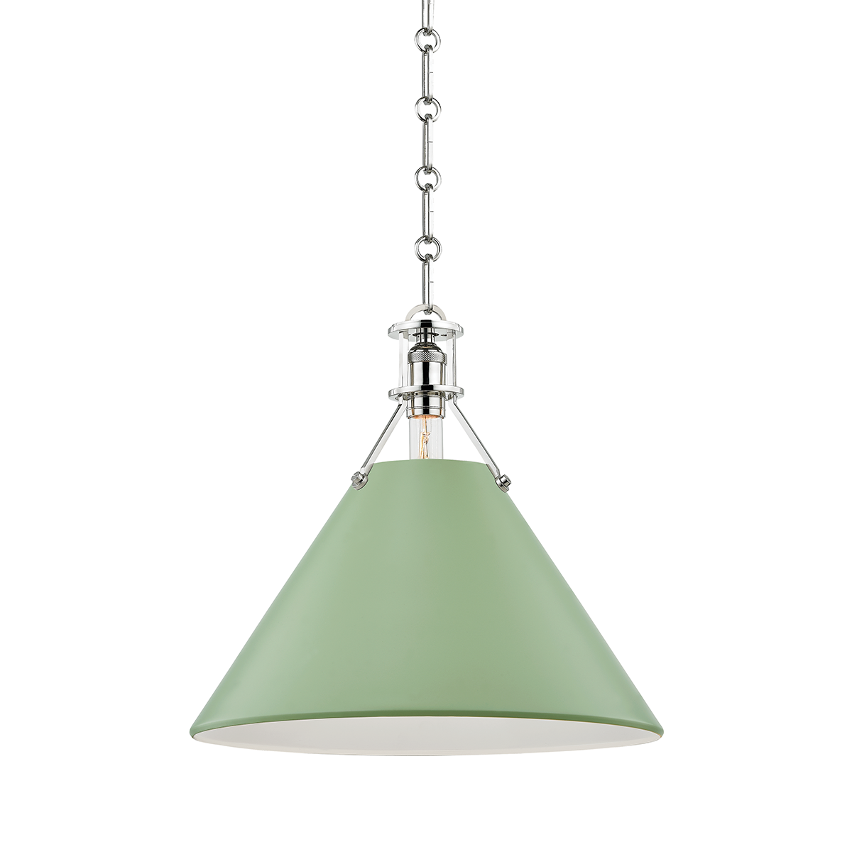 Steel Open Air Conical Shade Pendant