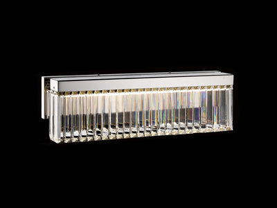 LED Polished Nickel with Clear Crystal Rod Vanity Light - LV LIGHTING