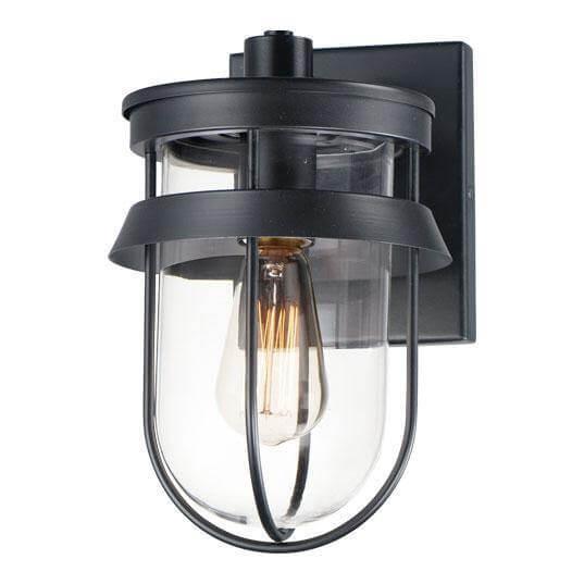 Aluminum with Clear Glass Shade Outdoor Wall Sconce - LV LIGHTING