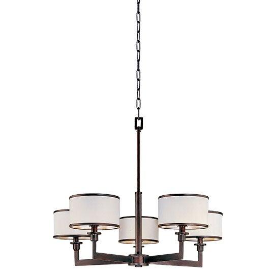Steel with Fabric Shade Chandelier - LV LIGHTING